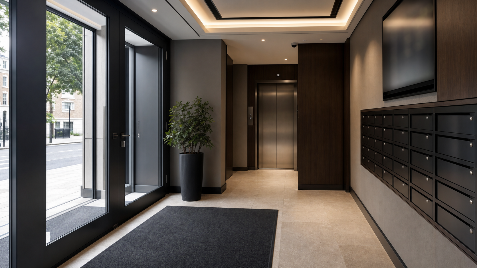 A prime London lobby maintained by Jewel Property Serve